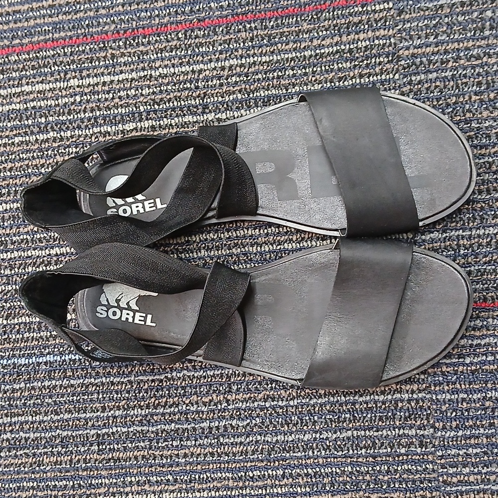Sorel 'Ella' Sandals | 11 Black - Picture 3 of 7